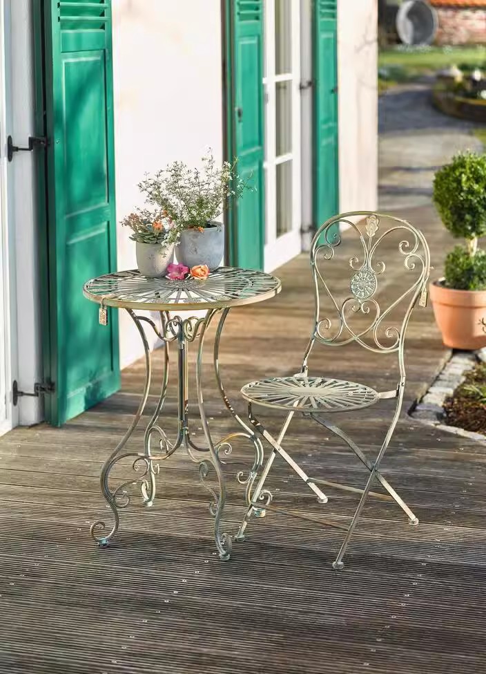 Okrągłe krzesła do stołu w sty – Outdoor Furniture Green recenzja i cena