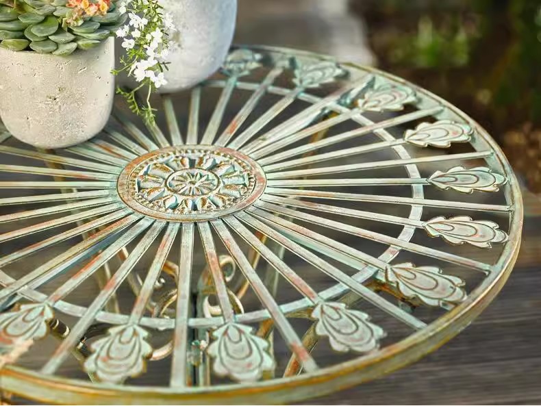 Okrągłe krzesła do stołu w sty – Outdoor Furniture Green recenzja i cena