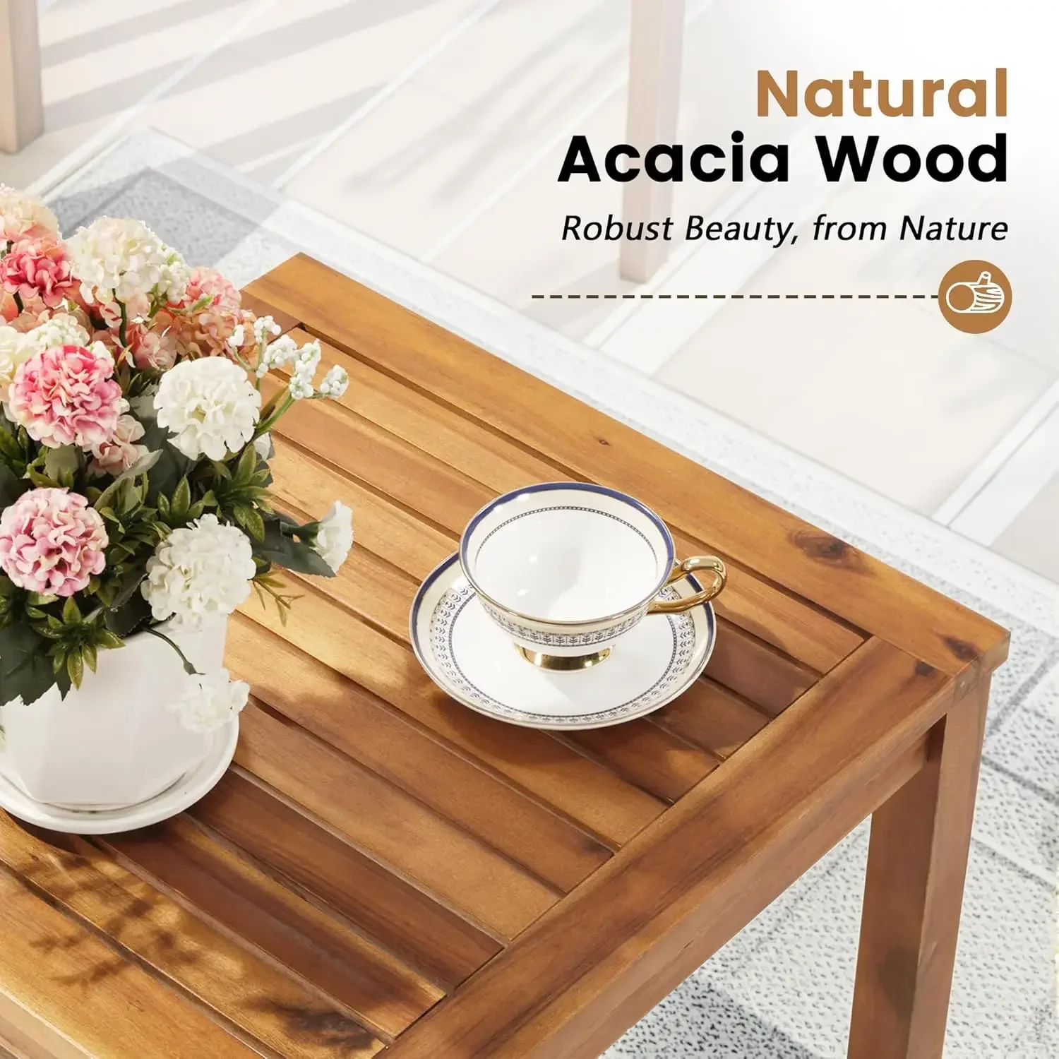 Zestaw mebli ogrodowych z drew – Outdoor Furniture Balcony recenzja i cena
