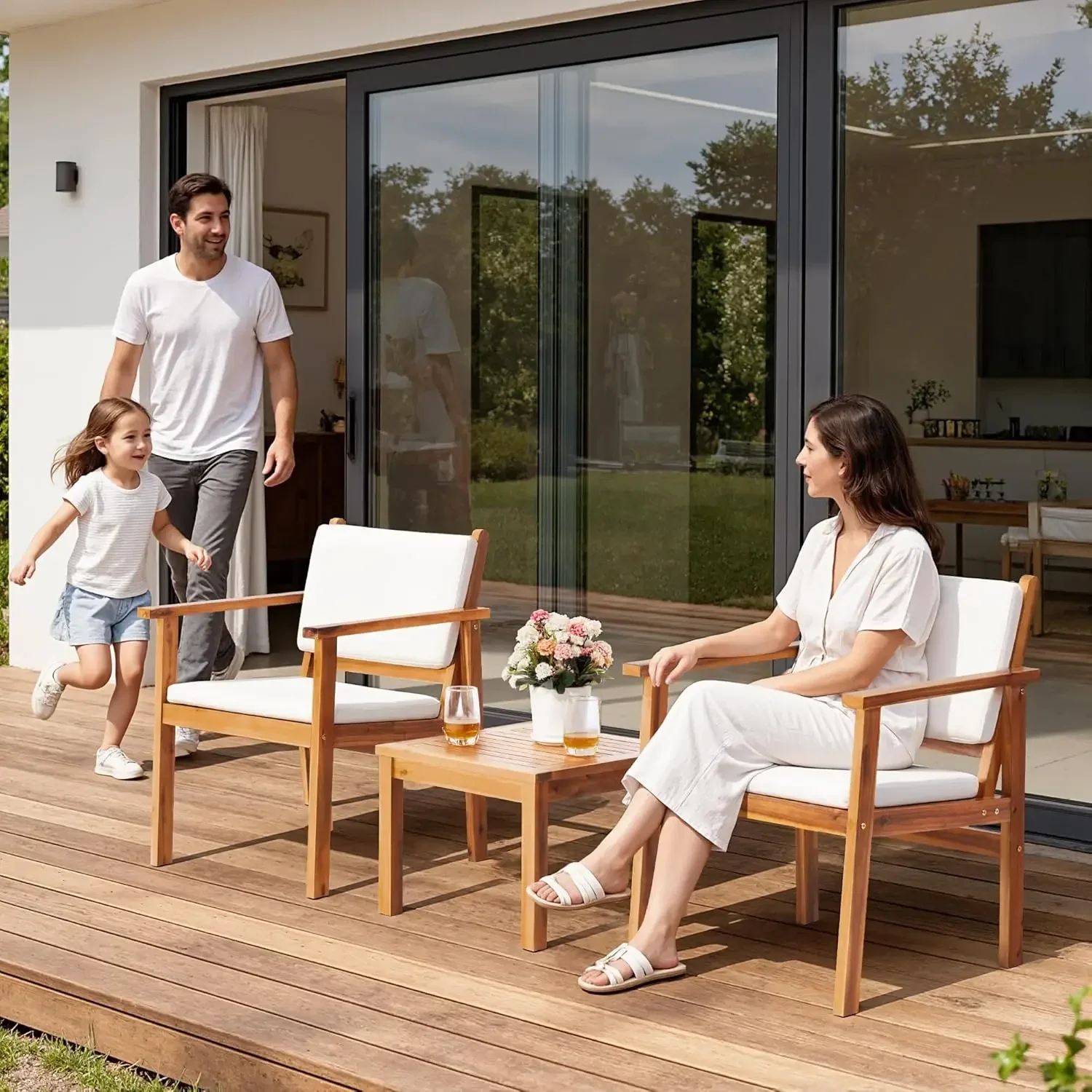 Zestaw mebli ogrodowych z drew – Outdoor Furniture Balcony recenzja i cena