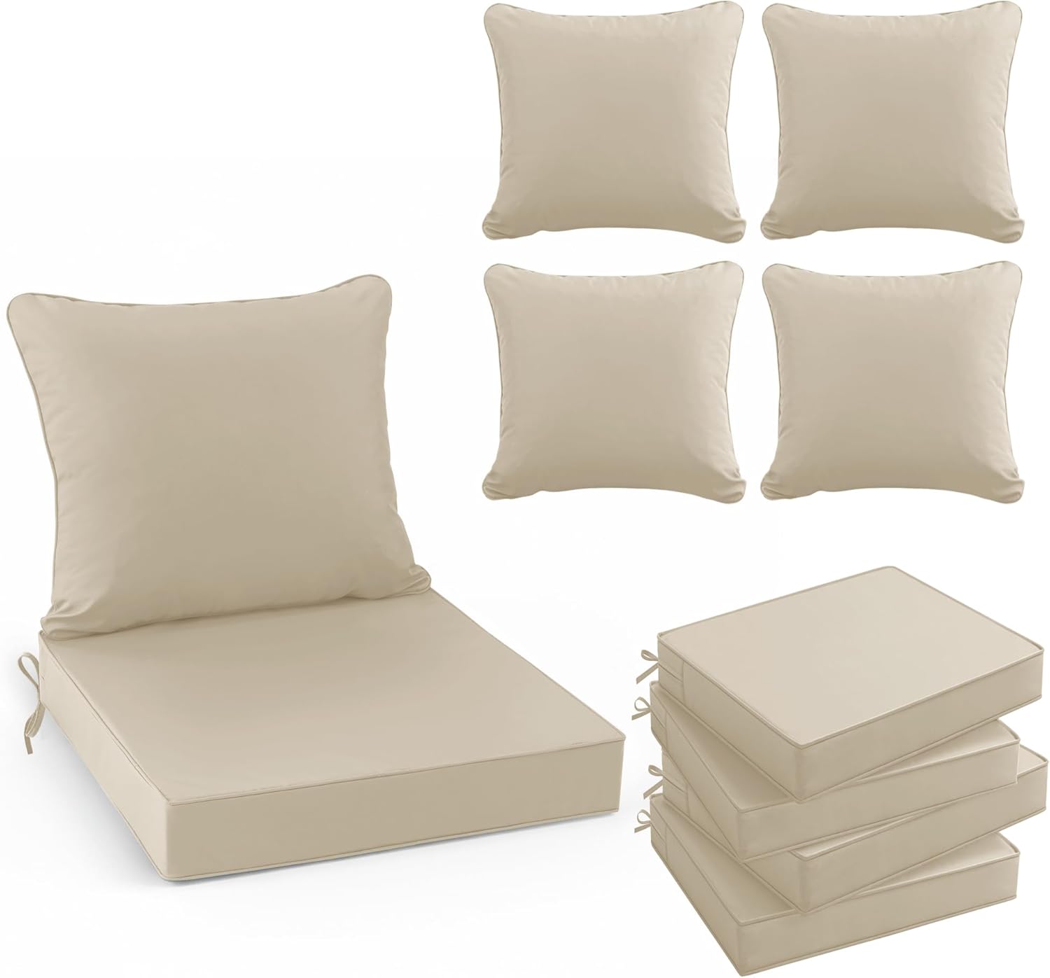 Zestaw 4 poduszek na krzesła o – Outdoor Furniture Cushions 24 X 24 recenzja i cena