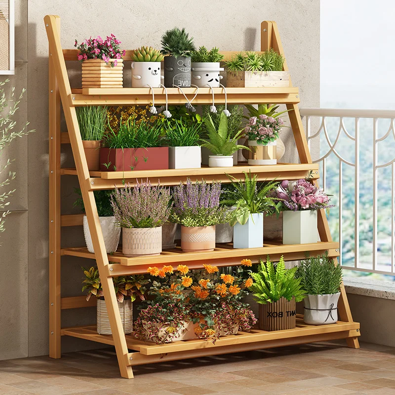 Półka na kwiaty z litego drewn – Outdoor Furniture Balcony recenzja i cena