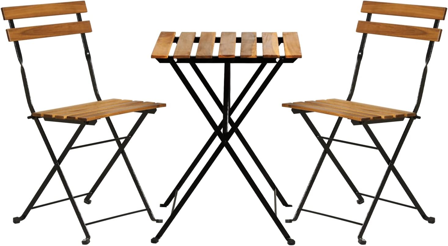 Naturalny drewniany 3-częściow – Outdoor Furniture Balcony recenzja i cena