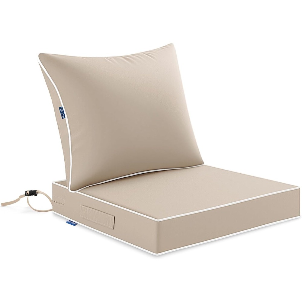 Beżowa poduszka na siedzisko d – Outdoor Furniture Cushions 24 X 24 recenzja i cena