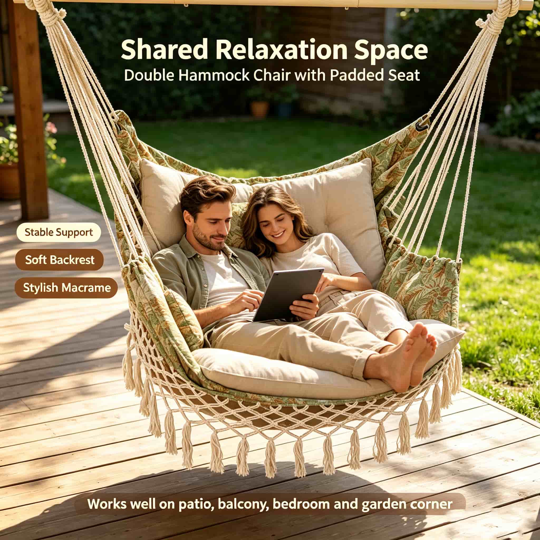 Hamak w stylu boho z motywem k – Outdoor Furniture Balcony recenzja i cena