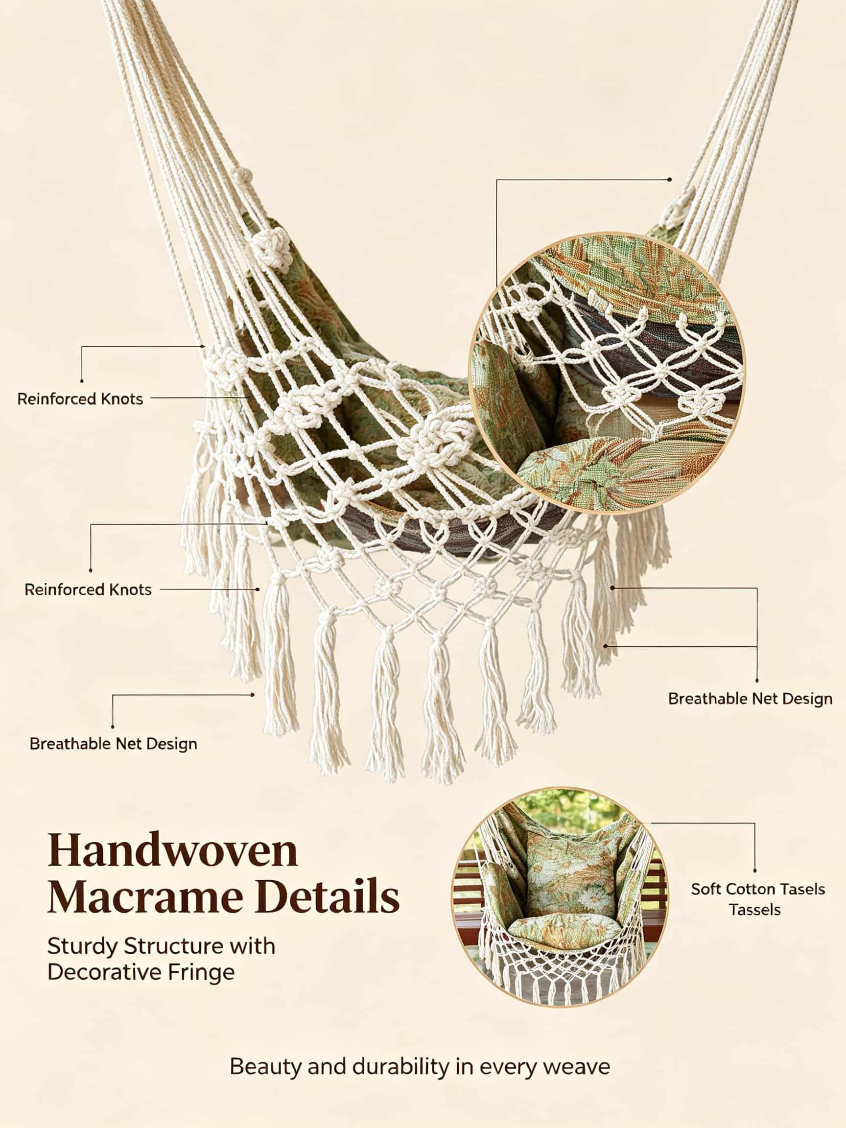 Hamak w stylu boho z motywem k – Outdoor Furniture Balcony recenzja i cena