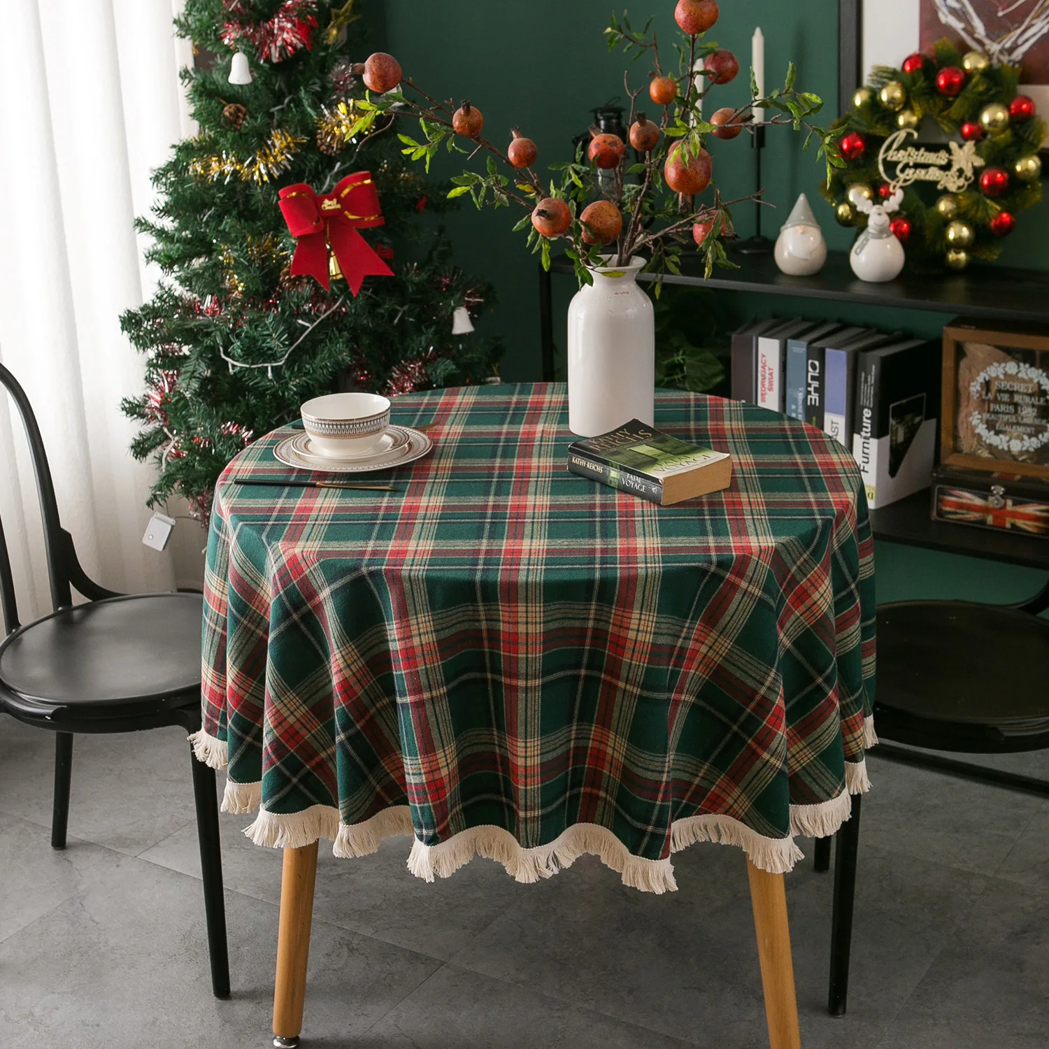 Okrągły obrus świąteczny w kra – Outdoor Furniture Green recenzja i cena