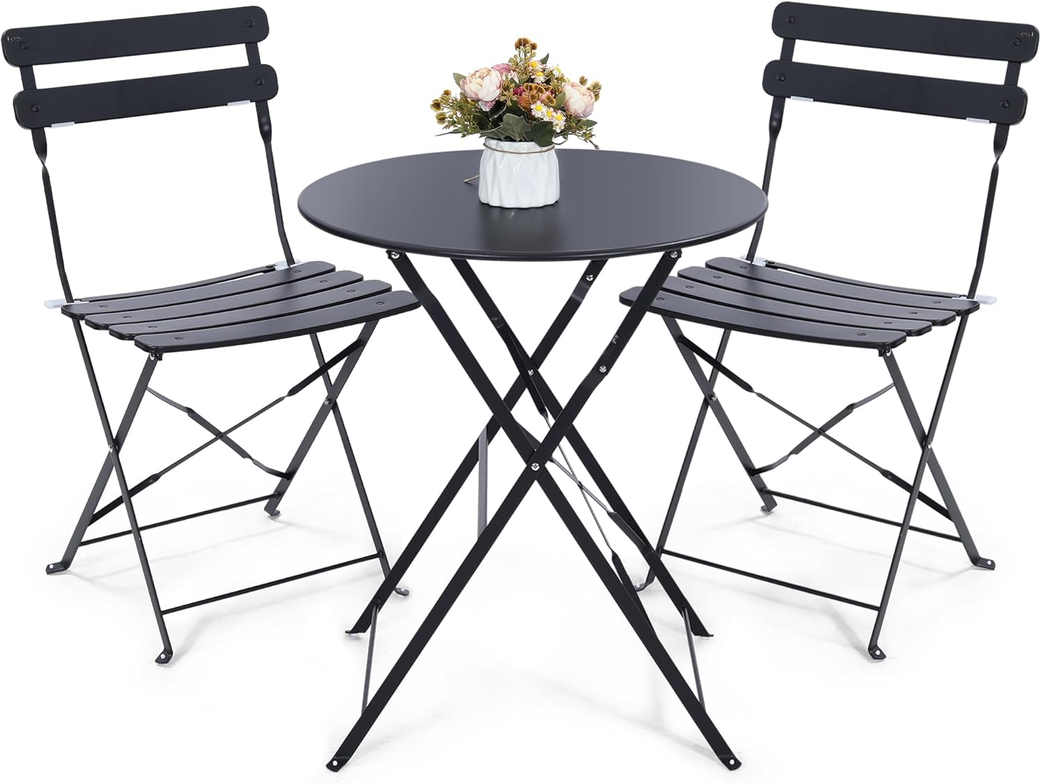 Oszczędzający miejsce, czarny, – Outdoor Furniture Balcony recenzja i cena